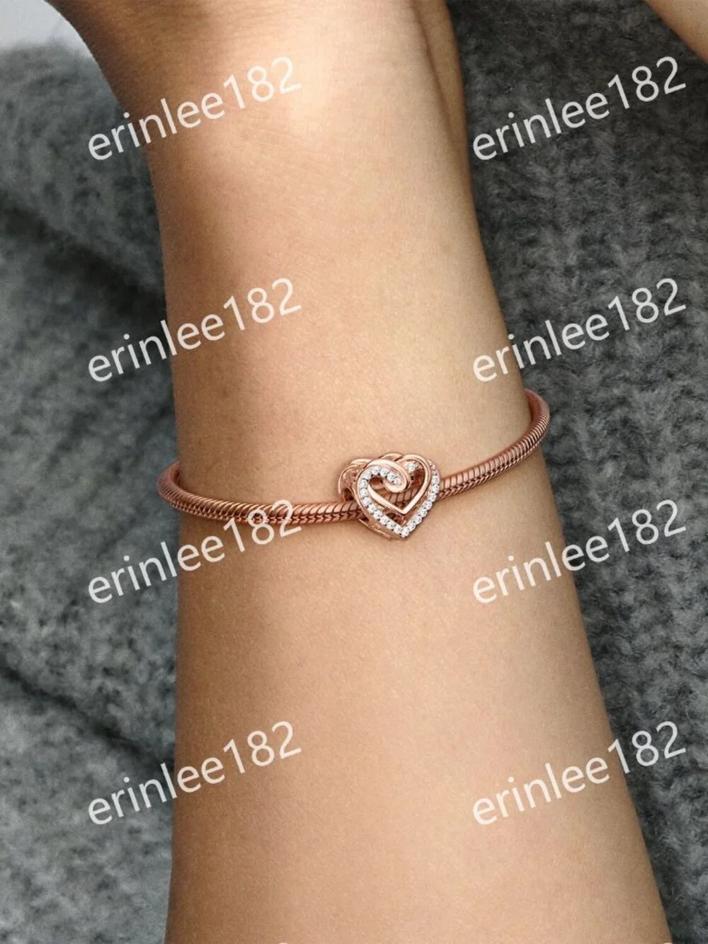 Pandora Sparkling Entwined Hearts Charm